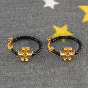 Tory Burch Black and Gold Earrings